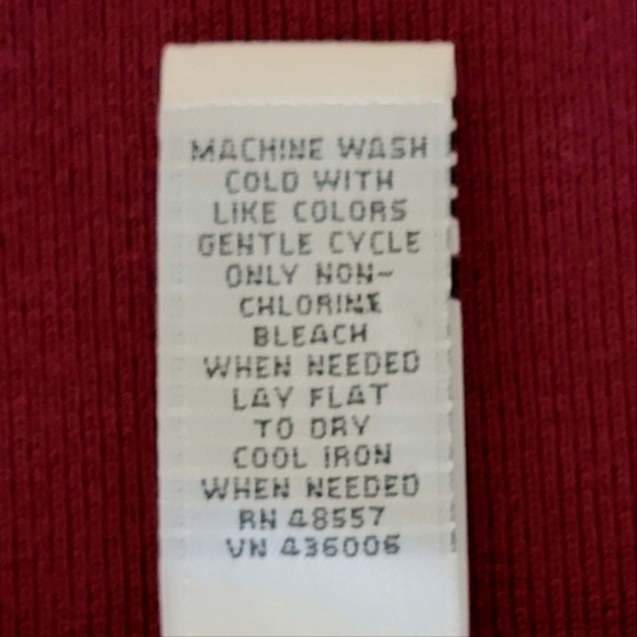 NWOT French Laundry XL V-Neck Sweater 3/4 Sleeve Burgandy Maroonhi - Picture 5 of 12
